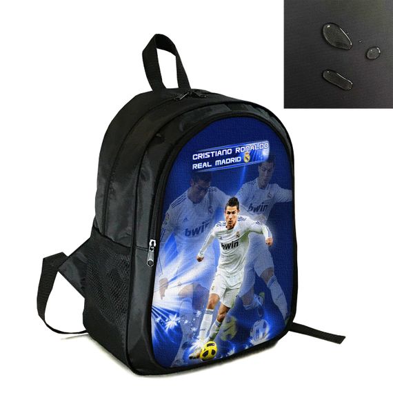 Рюкзак шкільний/міський 38×28см з принтом Кріштіану Роналду дитячий, підлітковий, спортивний, футболісту (4242)