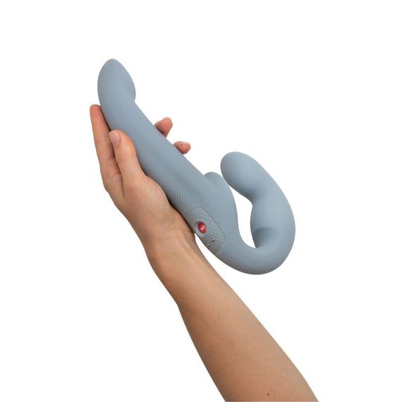Безремінний страпон з вібрацією Fun Factory SHARE VIBE PRO cool grey, регульований sexstyle | Зображення 3