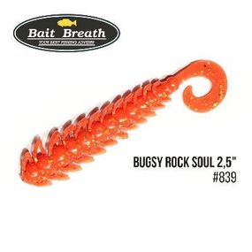 Силіконова приманка, Їстівний силікон Bait Breath BUGSY 2,5" Rock Soul (12 шт.) (S839orenge／gold)