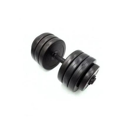 Гантель складальна композитна в пластиковій оболонці Rock pro 19 кг NE-PL-G-019