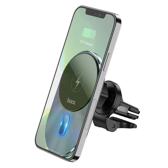 Автодержатель с БЗУ Hoco CA91 магнитный (PD 15W) Серый | Зображення 3