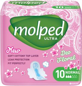 Гігієнічні прокладки Molped Ultra Normal Deo Floral 10 шт