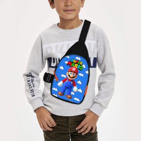 Сумка через плече дитяча Супер Маріо 29х17 см сумка слінг для хлопчика (02165)