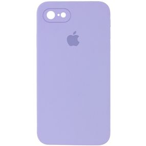 Чехол Silicone Case Square Full Camera Protective (AA) для Apple iPhone 7 / 8 / SE (2020) (4.7") Сиреневый / Dasheen