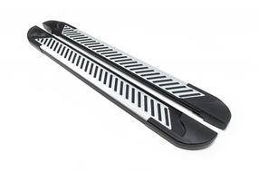 Бокові пороги Line (2 шт., алюміній) Довга база для Fiat Doblo III 2023- рр