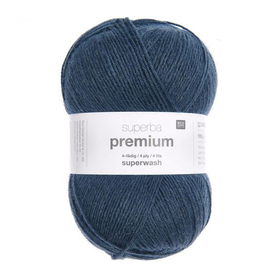 Rico Design Superba Premium Uni 100 г, 010 джинс | Зображення 1