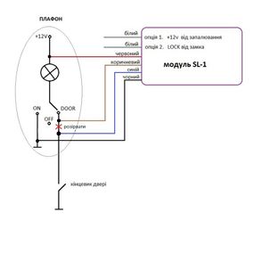 Пристрій плавного вимкнення світла в салоні автомобіля