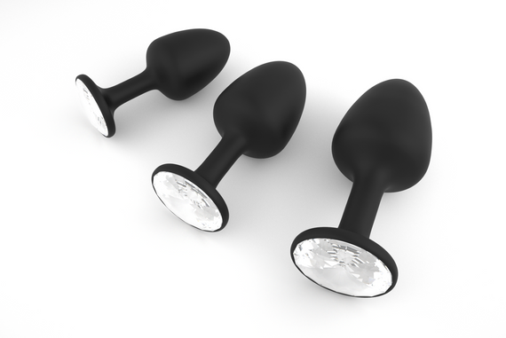 Анальна пробка Dorcel Geisha Plug Diamond M з кулькою всередині, створює вібрації, макс. діам. 3,2см sexstyle