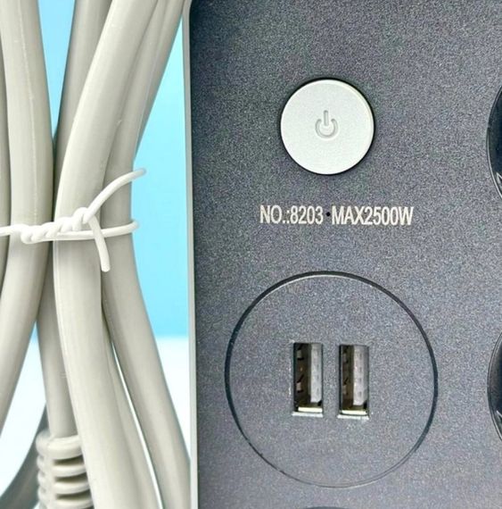 Подовжувач Power Socket 8203 2USB на 4 розетки, 2 м, чорний | Зображення 4