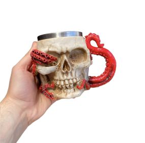 Чашка 3D Череп із Восьминогом 400 мл (код: SKU-2214498430)