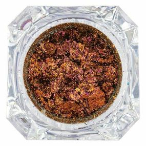 Дуохромні пластівці (блискітки) Рожевий/Мідь (пігменти для очей) Stargazer DUOCHROME FLAKES Pink/Copper