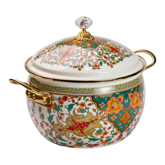 Емальована каструля об'ємом 5 літрів для газових та електричних плит HP-2-116 | Зображення 2