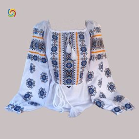 Рубашка Украинская вышиванка  555308512 цвет белый размер XS/S