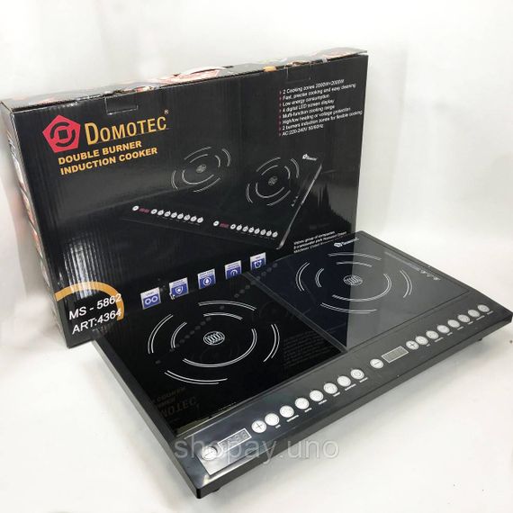 Плита кухонна переносна Domotec MS-5862 4000 Вт, Мобільна електрична плита Портативна переносна RP-85 | Зображення 3