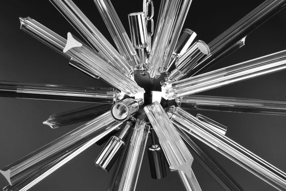 Люстра підвісна на 12 лампочок 26759 Хром 65-140х65х65 см. | Зображення 5