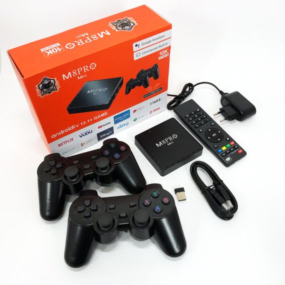 Игровая тв приставка AndroidTV+Game Box M8PRO Mini + 2 джойстика,  Игровая приставка с подключением к ТВ | Зображення 4
