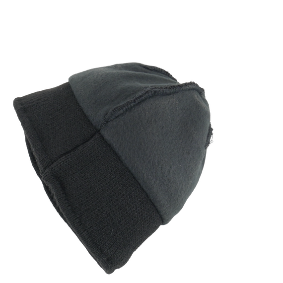 Шапка-балаклава вязаная на флисе черный | Зображення 7