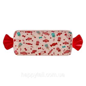 Блюдо сервировочное Merry Christmas 35×12.5 (см) прямоугольное с ручками из фарфора CR-1-29