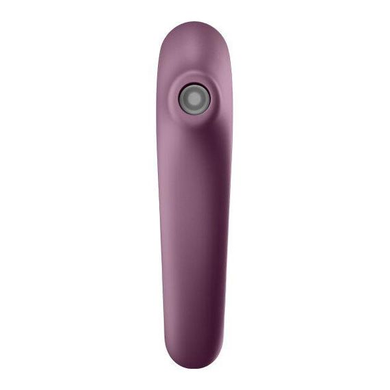 Вакуумний стимулятор з вібрацією Satisfyer Dual Kiss, Бордовий | Зображення 1