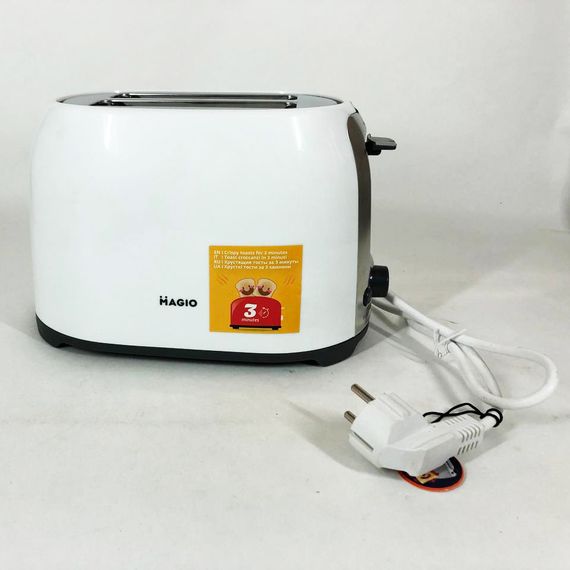Тостер MAGIO MG-272W, тостер кухонный, тостеры для дома, тостерница, сэндвич-тостеры. LK-797 Цвет: белый | Зображення 7