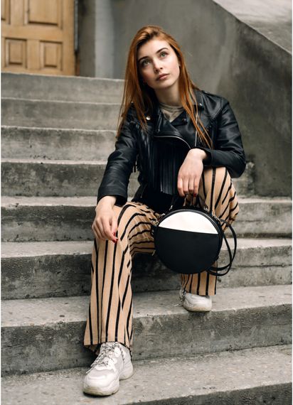 Сумка кроссбоди Sambag Bale MZN черно-белая 20 х 20 х 10 см (52200611) | Зображення 2