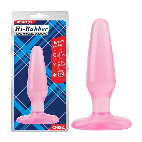 Анальна пробка Chisa "Beginner's rock Plug" рожевий Sex Aura