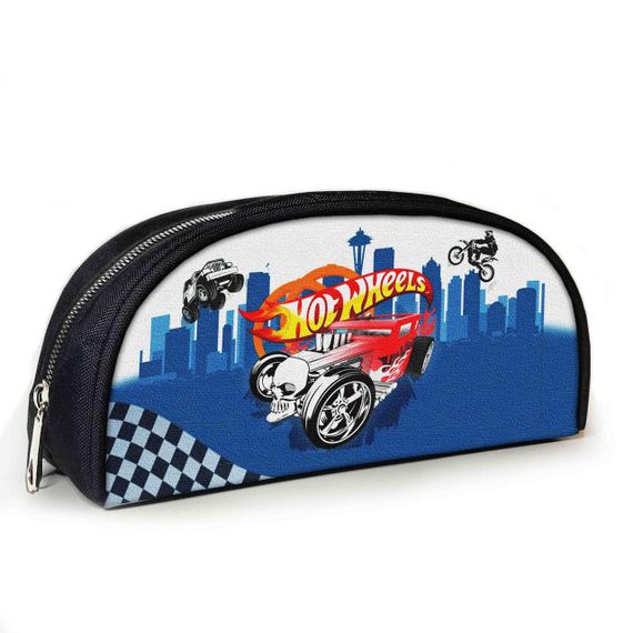Пенал школьный с принтом Hot Wheels 23х10х8 см детский для мальчика (3964)