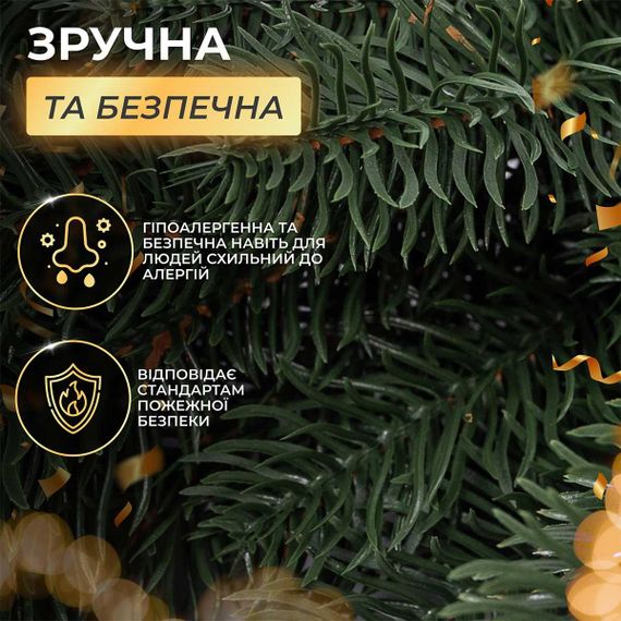 Хвойна лита гірлянда 2 м зелена гілки ялинки TD-BRNCHGR2 | Зображення 9