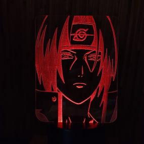 Акриловый светильник-ночник Учиха Итачи 2 красный tty-n000309