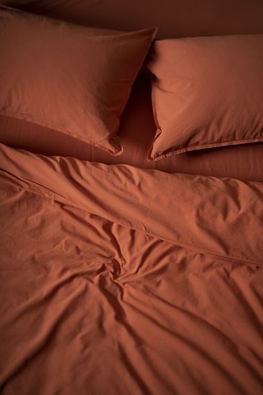 Комплект постільної білизни SoundSleep Stonewash Adriatic Orange євро цегляний (92670587) | Зображення 5