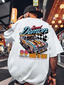 Футболка мужская с принтом повседневная M Белая