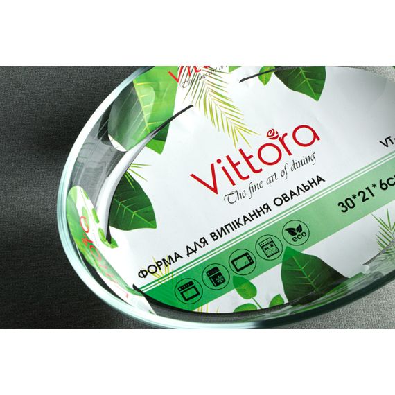 Форма для випікання овальна VT-6220 VITTORA 2 л 30 x 21 x 6 см | Зображення 3