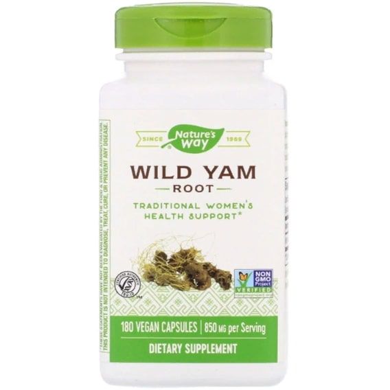Дикий ямс Nature's Way Wild Yam Root 425 mg 180 Veg Caps NWY-15350