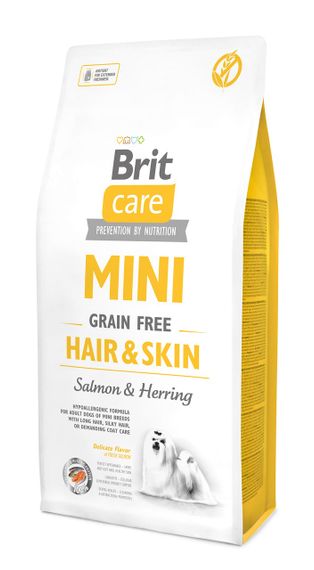 Brit Care GF Mini Hair & Skin сухий корм для собак малих порід для шерсті, 7 кг