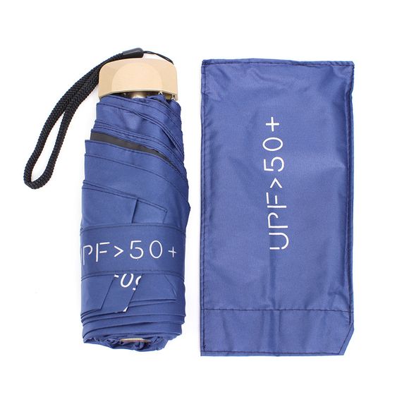 Мини-зонт женский QY7010 карманный компакиный Dark Blue | Зображення 6