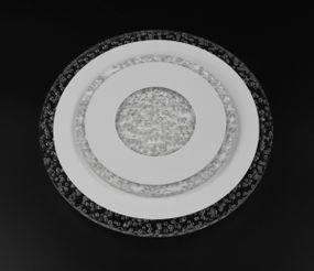 Сучасний круглий світильник стельовий LED для кімнати кухні ванної 26156 Білий 4х25х25 см.