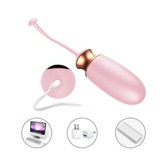 Віброяйце - Vibrating Silicone Love Egg Pink, USB, 10 Function, Heating, Voice Control | Зображення 7