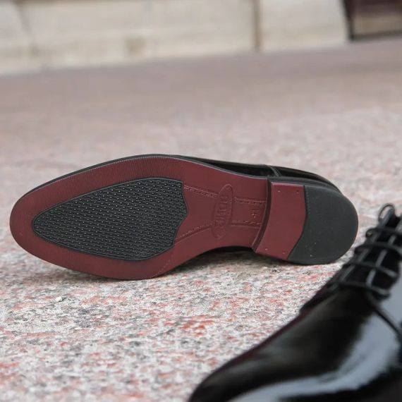 Лакированная мужская обувь. Черные туфли Ikoc 43 размер | Зображення 6