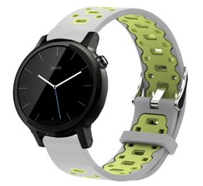 Спортивный ремешок Primo Perfor Classic для часов Motorola Moto 360 2nd gen (42 mm ) - Grey&Green