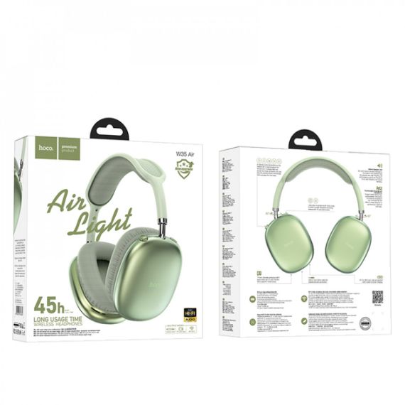 Навушники HOCO W35 Air Triumph BT headset Green | Зображення 2