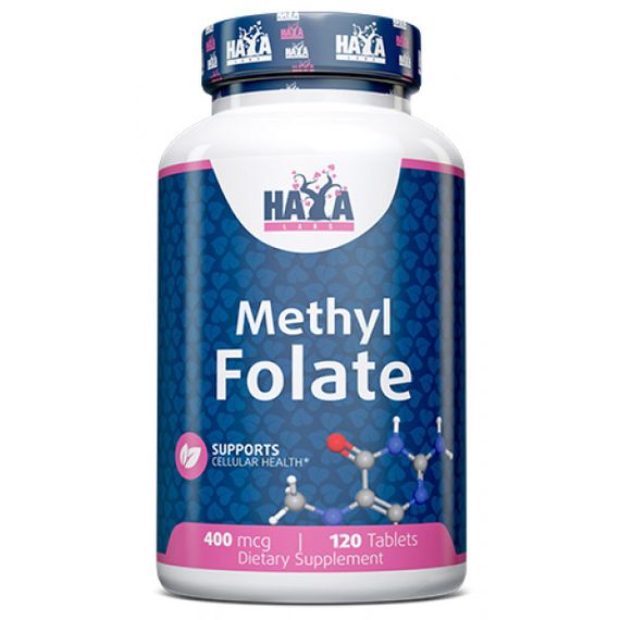 Метилфолат Haya Labs Methyl Folate 400 mcg (5-MTHF) 120 Tabs