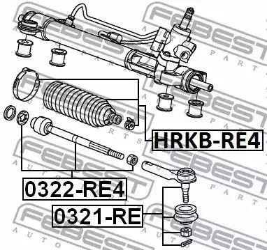 Пильовик кермової рейки Honda CR-V/Murano/Tiida 03-, FEBEST (HRKBRE4) | Зображення 3