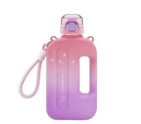 Пляшка для води із BPA-free пластику 750 мл. Рожева матова