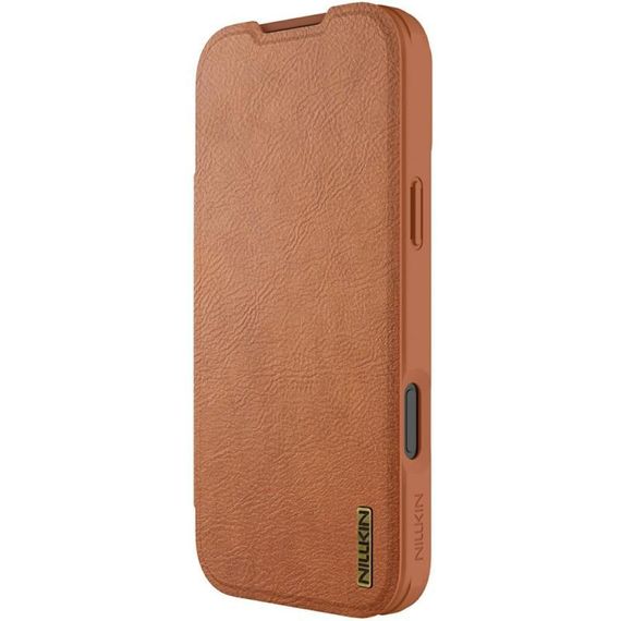 Шкіряний чохол-книжка Nillkin Qin Pro Camshield для Apple iPhone 17 Pro (6.3") Brown | Зображення 1