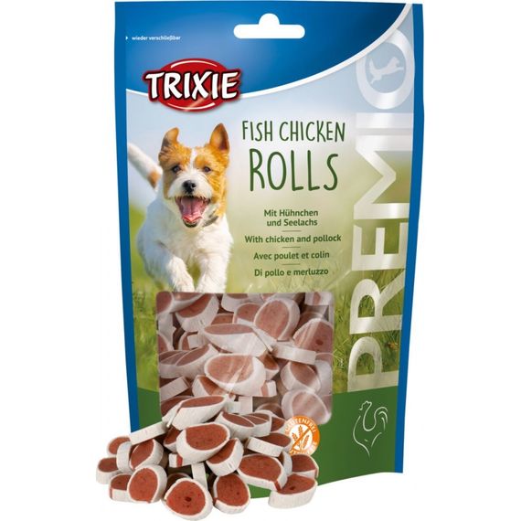 Лакомство для собак с курицей и лососем Trixie Premio Fish Chicken Rolls, 75 гр | Зображення 2