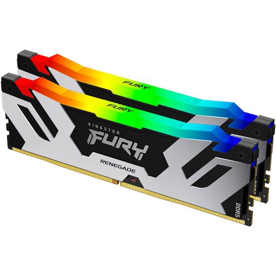 Модуль пам'яті для комп'ютера DDR5 64GB (2x32GB) 6400 MHz Renegade RGB XMP Kingston Fury (ex.HyperX) (KF564C32RSAK2-64) | Зображення 1
