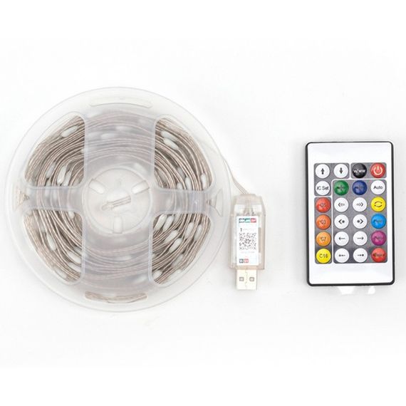 Гирлянда Smart RGB, 20 м, 100 Led, USB, Bluetooth, с пультом управления | Зображення 4