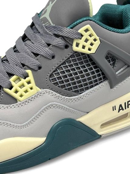 Жіночі кросівки Air Jordan 4 x Off-White Grey Green Beige , В'єтнам , весна / літо / осінь 37 | Зображення 7