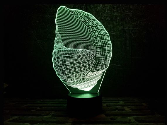 Змінна пластина для 3D світильників "Ракушка" 3DTOYSLAMP