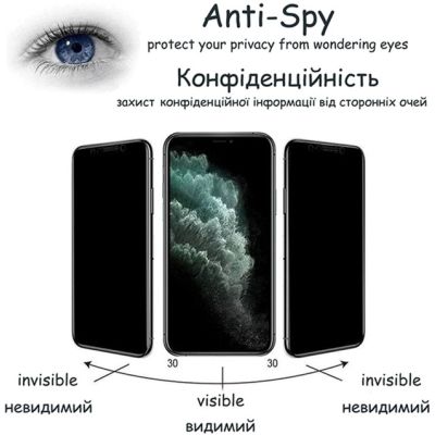 Стекло защитное Drobak Anty Spy Samsung Galaxy A34 (Black) (535338) | Зображення 5